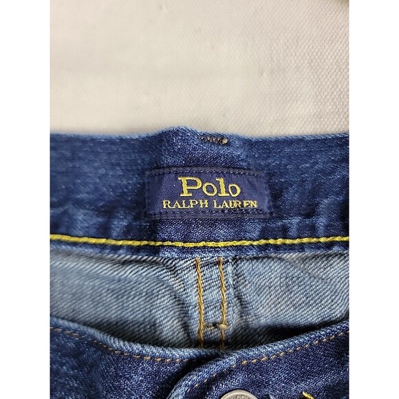 Polo Ralph Lauren Jeans Mens 34 35x28.5 Straight Blue Mid Rise Preppy Stretch - Picture 10 of 16